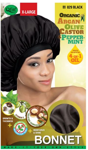 QFITT ORGANIC SATIN BONNET- X-LARGE